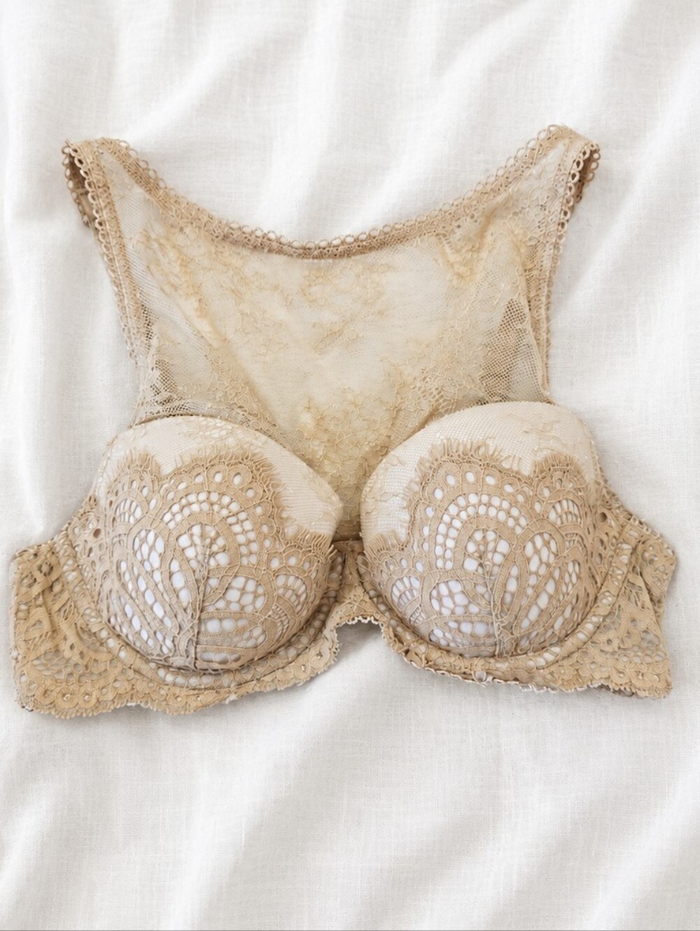 Victoria's Secret Dream Angels Lace Overlay Push-Up Bra Size 32C
